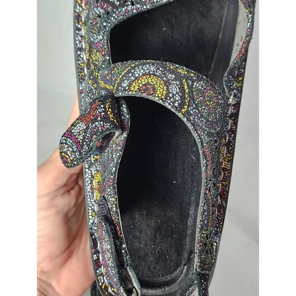 Alegria Jemma Leather Mary Jane Multicolor  laser Cut Out Clogs Shoes EU 37‎ - Picture 9 of 11